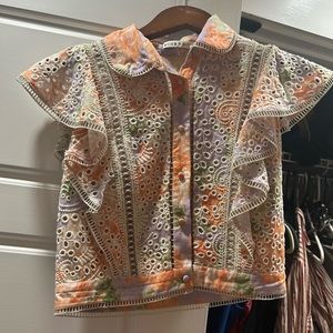 Adorable cropped Alice and Olivia top